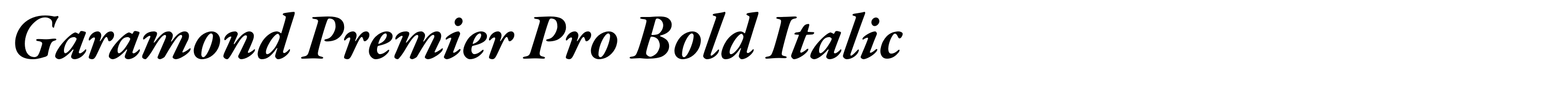 Garamond Premier Pro Bold Italic
